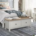 Modern Storage Bench - Large - Grey Painted
