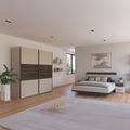 Rauch Sajo 180cm Bedroom Set with Wardrobe - Champagne and Atlantic Dark Oak