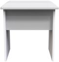 Milan White Gloss Padded Dressing Stool