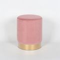 Round Stool - Pink Velvet