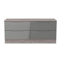 Milan Grey Gloss and Grey Oak Bed Box