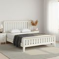 Marlow Slatted Bed - White - 5ft King Size