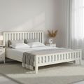 Marlow Slatted Bed - White - 6ft Queen Size