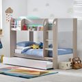 Mars Bunk Bed - Taupe with White Fabric