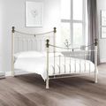 Victoria Metal Frame Bed - White - Sizes Available