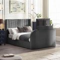 Clara Lift Up Ottoman TV Bed - Dark Grey Fabric