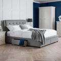 Fullerton Storage Bed - Grey Fabric - Sizes Available