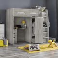 Pegasus Highsleeper Bed - Grey Oak