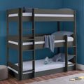 Trio Bunk Bed - 3 Level - Dark Grey