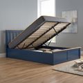 Phoenix Ottoman Storage Bed - 5ft King Size - Navy Blue