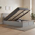 Phoenix Ottoman Storage Bed - 5ft King Size - Stone Grey