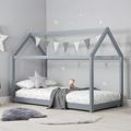 Kids House Bed - Grey