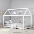 Kids House Bed - White