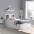 Phoenix Ottoman Storage Bed - White Wood - Sizes Available