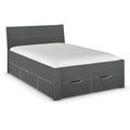 Rauch Aditio 4ft 6in Double Bed - Metallic Dark Grey