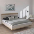 Rauch Sajo 6ft Queen Size Bed - Champagne and Artisan Oak
