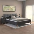 Rauch Skandi 5ft King Size Bed - Metallic Dark Grey