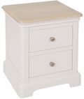 Cromwell Grey Painted 2 Drawer Bedside Cabinet