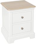 Cromwell White Painted 2 Drawer Bedside Cabinet