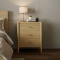 Paris Bedside Cabinet - 3 Drawer - Oak
