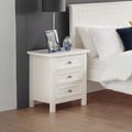 Maine Bedside Cabinet - 3 Drawer - White