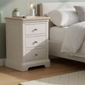 Cromwell Bedside Cabinet - 3 Drawer - Grey Painted