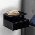 Ashlan Bedside Table - 1 Drawer - Wall Mounted - Floating - Black Painted