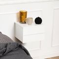 Avignon Bedside Table - 2 Drawer - Wall Mounted - Floating - White Painted