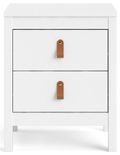 Barcelona White 2 Drawer Bedside Cabinet
