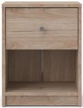 May Oak Effect 1 Drawer Bedside Cabinet