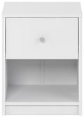 May White 1 Drawer Bedside Cabinet