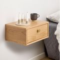 Monfort Bedside Table - 1 Drawer - Wall Mounted - Floating - Oak