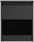 Naia Black 1 Drawer Bedside Cabinet