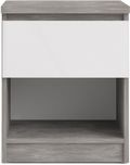 Naia Grey Concrete Effect 1 Drawer Bedside Cabinet