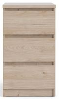 Naia Oak Effect 3 Drawer Bedside Cabinet
