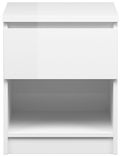 Naia White Gloss 1 Drawer Bedside Cabinet