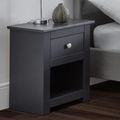 Radley Bedside Cabinet - 1 Drawer - Dark Grey