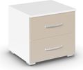 Rauch Aditio 2 Drawer Bedside Cabinet - Alpine White and Champagne