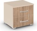Rauch Aditio 2 Drawer Bedside Cabinet - Champagne and Sonoma Oak