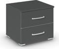 Rauch Aditio 2 Drawer Bedside Cabinet - Metallic Dark Grey