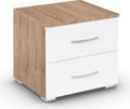 Rauch Aditio 2 Drawer Bedside Cabinet - Sonoma Oak and Alpine White