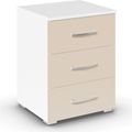 Rauch Aditio 3 Drawer Bedside Cabinet - Alpine White and Champagne