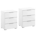 Rauch Alabama 3 Drawer Bedside Cabinet - Set of 2 - Alpine White