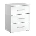Rauch Alegro 3 Drawer Bedside Cabinet - Alpine White