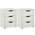Rauch Arnstein 3 Drawer Bedside Cabinet - Set of 2 - Alpine White