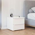 Rauch Monostar 2 Drawer Bedside Cabinet - Alpine White