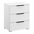 Rauch Skat Meridian 3 Drawer Bedside Cabinet - Alpine White