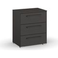 Rauch Skat Pure 3 Drawer Bedside Cabinet - Graphite