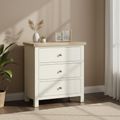 Modern Chest - 3 Drawer - White Painted