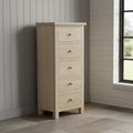 Modern Country Oak - Tall Chest - 5 Drawer